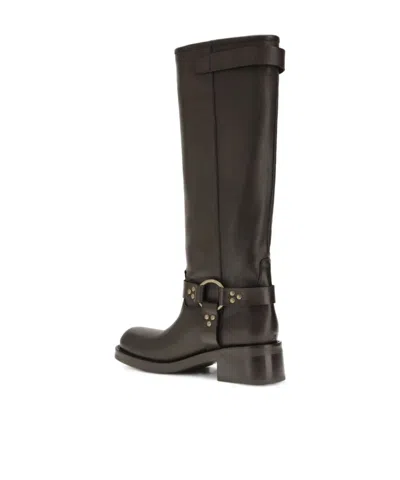 P.a.r.o.s.h Square-heeled Knee-high Boots In Black