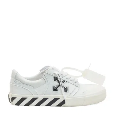 Off-white Round-toe Low-top Casual Shoes In White