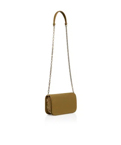 Christian Louboutin Paloma Small Suede Clutch Bag In Brown