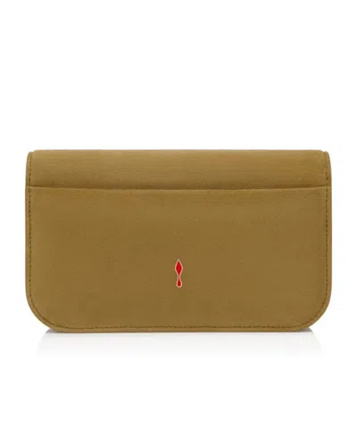 Christian Louboutin Paloma Small Suede Clutch Bag In Brown