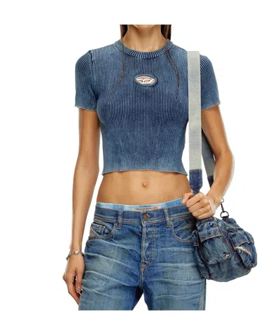 Diesel Short-sleeved Knitwear In Blue
