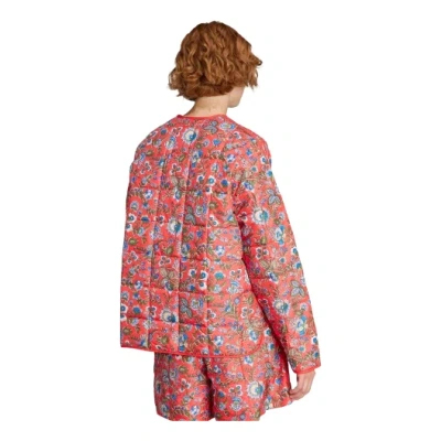 Adidas Originals Womens  X Liberty London Adicolor Down Puffer Jacket In Red