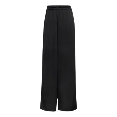 Adidas Originals (wmns) Adidas Satin Wide Leg Tracksuit Bottoms Ruffle 3-stripes 'black'