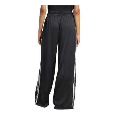 Adidas Originals (wmns) Adidas Satin Wide Leg Tracksuit Bottoms Ruffle 3-stripes 'black'