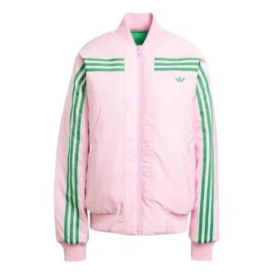Adidas Originals (wmns) Adidas 70s Reversible Bomber Jacket 'green Pink'