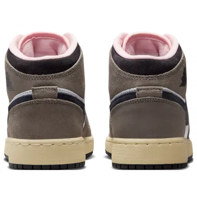 Air Jordan (gs)  1 Mid Se 'white Cave Stone' In Brown