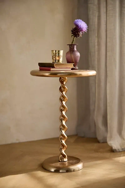 Terrain Spiral Side Table In Gold