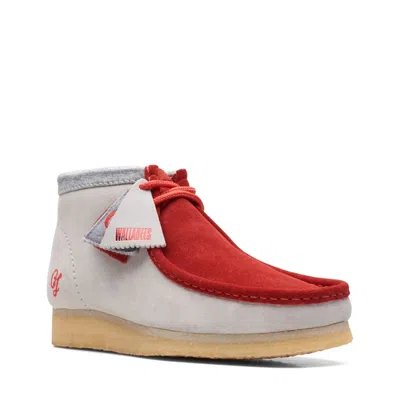 Clarks Wallabee Boots Vcy 'red Grey' In Gray