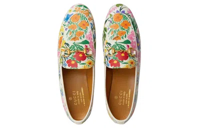 Gucci (wmns)  Leather Floral Print Loafers 'multicolor'