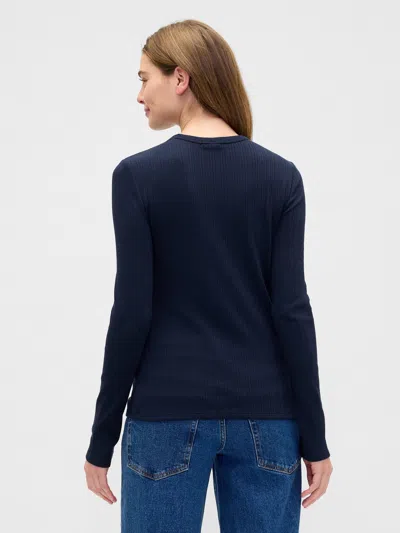 Gap Factory Ribbed Crewneck T-shirt In Blue
