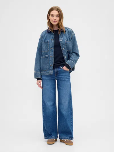 Gap Factory Ribbed Crewneck T-shirt In Blue