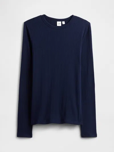 Gap Factory Ribbed Crewneck T-shirt In Blue