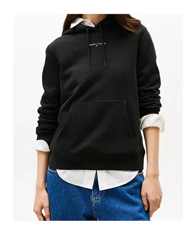 Tommy Hilfiger Women's Tjw Regular Linear Hoodie In Black