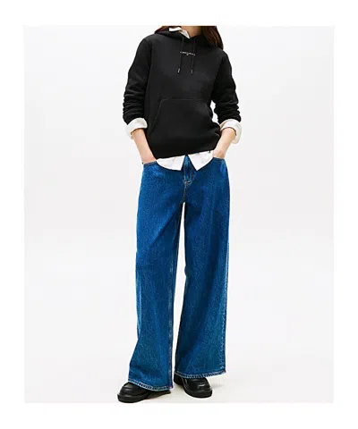 Tommy Hilfiger Women's Tjw Regular Linear Hoodie In Black