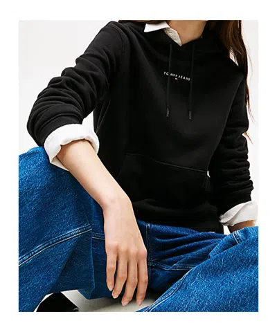 Tommy Hilfiger Women's Tjw Regular Linear Hoodie In Black