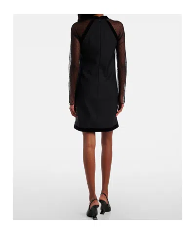Nina Ricci Virgin Wool Gabardine Minidress In Black