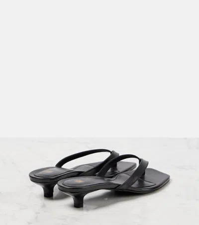 Totême Square-toe High-heeled Slippers In Black