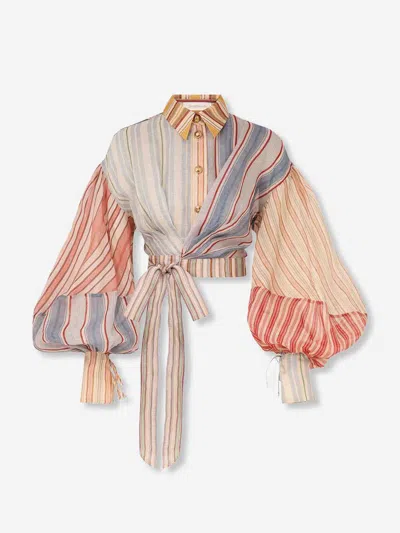 Zimmermann Listed Blouse Rebellion In Multi