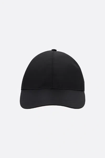 Prada Nylon Baseball Cap 6-panel Construction In Black