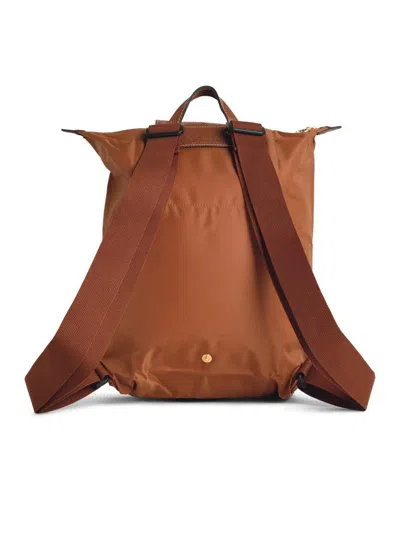 Longchamp 'm Le Pliage Original' Cognac Canvas Backpack In Brown