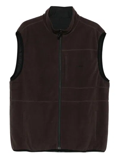 Gramicci Thermal Fleece Reversible Vest Clothing In Brown