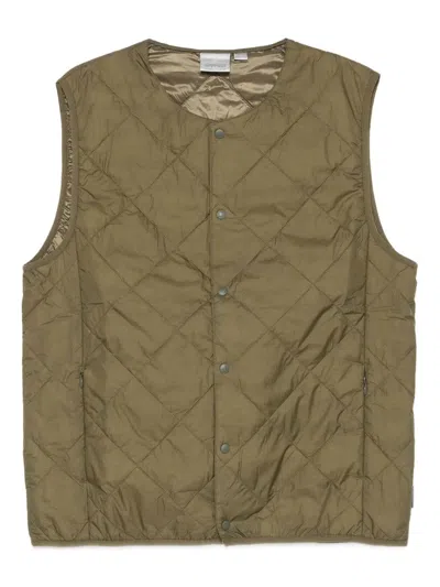 Gramicci Thermal Insulation Quilted Vest Clothing In Green