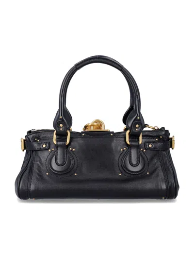 Chloé Paddington Bag In Grained Buffalo Leather In Black
