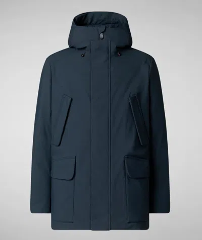 Save The Duck Coat  Men Color Black In Blue