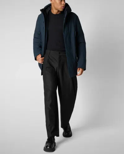 Save The Duck Coat  Men Color Black In Blue