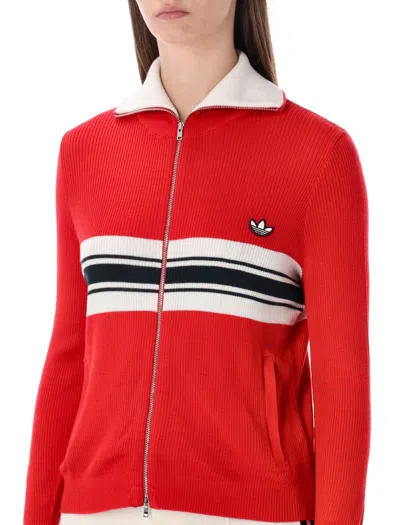 Adidas Originals By Wales Bonner Knit Track Top In Red