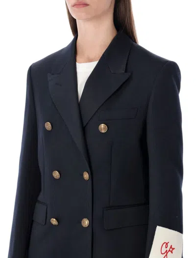 Golden Goose Diva Doublebreasted Blazer In Blue