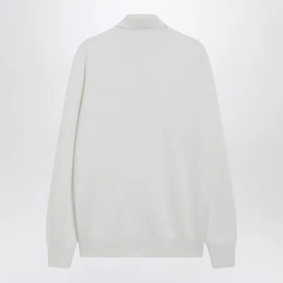 Brunello Cucinelli White Cashmere Cardigan Men In White