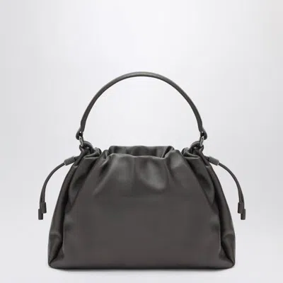 Brunello Cucinelli Bucket Mellow Small Brown Bag Women In Black