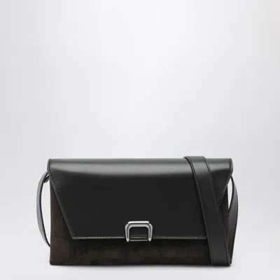 Brunello Cucinelli Sartorial Brown Suede And Calf Leather Bag Women In Black