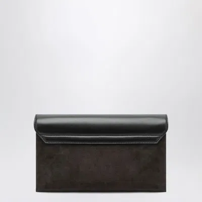 Brunello Cucinelli Sartorial Brown Suede And Calf Leather Bag Women In Black