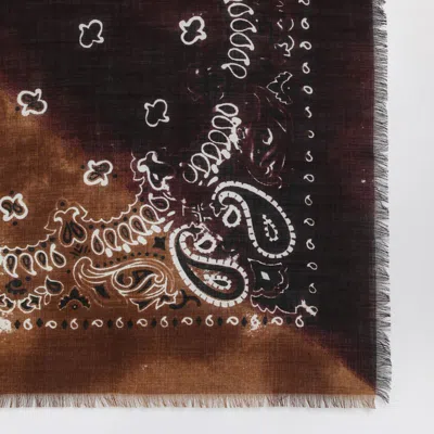 Destin Jil Wool Scarf In Burgundy/beige Gradient In Brown