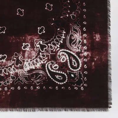 Destin Jil Wool Scarf In Burgundy Gradient In Brown