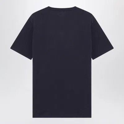 Polo Ralph Lauren Black Cotton T-shirt With Logo In Blue
