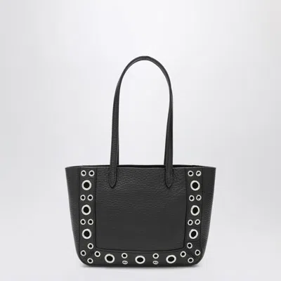 Valentino Mini Nellcôte Black Grained Calfskin Bag In Black