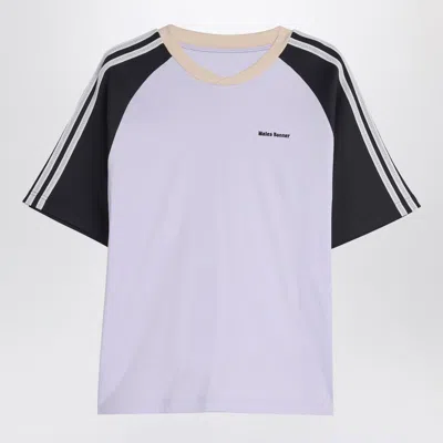 Adidas Originals By Wales Bonner White And Black Cotton T-shirt In Purple