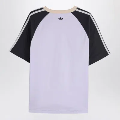 Adidas Originals By Wales Bonner White And Black Cotton T-shirt In Purple