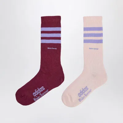 Adidas Originals By Wales Bonner Set Of Two Blend Socks In Multi