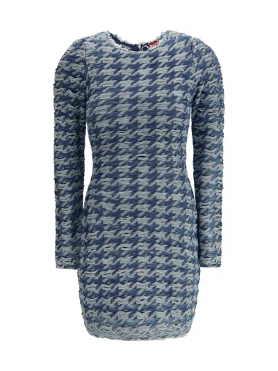 Diesel Women Textured Halma Dress In Blue