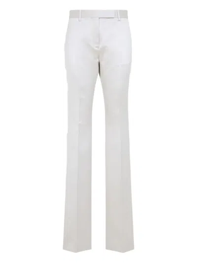 Tom Ford Tailored Trousers With Front Crease And Pockets In White