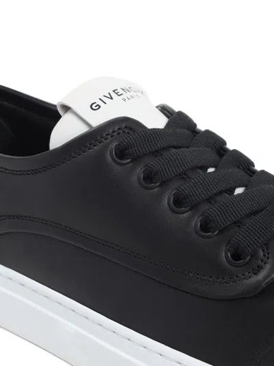 Givenchy New City Leather Low Sneakers Shoes In Black