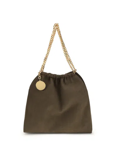 Stella Mccartney Brown Polyester Shoulder Bag In Green