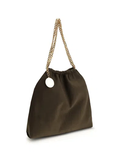 Stella Mccartney Brown Polyester Shoulder Bag In Green