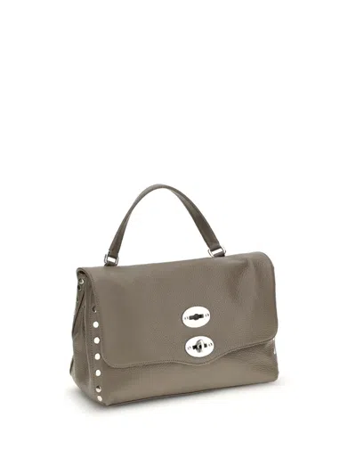 Zanellato Postina Leather Shoulder Bag In Gray