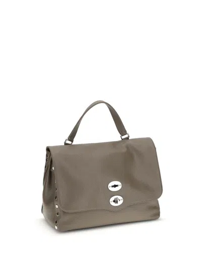 Zanellato Postina Leather Shoulder Bag In Gray