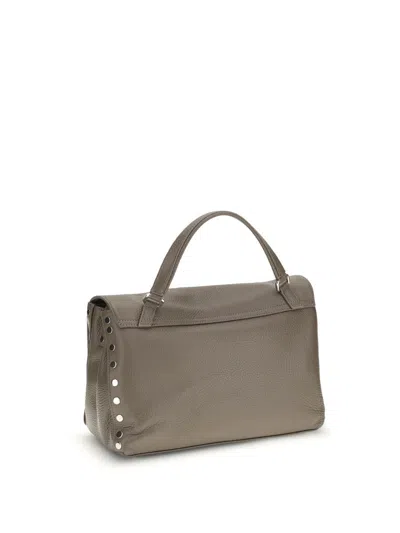 Zanellato Postina Leather Shoulder Bag In Gray